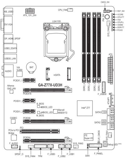 6 GA-Z77X-UD5H-WB schematic mainboard